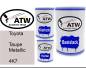 Preview: Toyota, Taupe Metallic, 4K7: 500ml Lackdose + 500ml Klarlack + 250ml Härter - Set, von ATW Autoteile West.